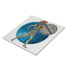 Greek Warrior Tile (2) sizes