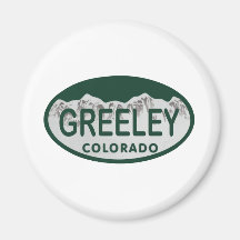 Greeley license oval magnets