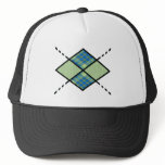 Green-03 Blue & Lime Green Mesh Hats