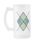 Green-03 Blue & Lime Green Coffee Mugs