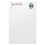 Green-03 Blue &amp; Lime Green Stationery Paper