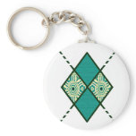 Green-07 Argyle Pattern Keychain