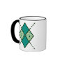 Green-07 Argyle Pattern Coffee Mugs
