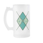 Green-07 Argyle Pattern Coffee Mugs