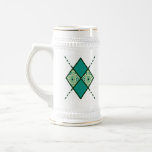 Green-07 Argyle Pattern Coffee Mugs