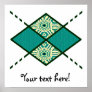 Green-07 Argyle Pattern Poster