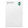 Green-07 Argyle Pattern Customized Stationery