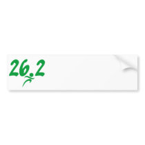 Green 26.2 marathon bumper stickers