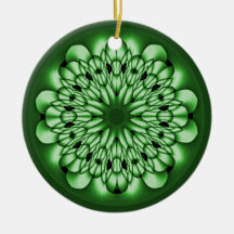 Green 2 Designs in 1 Christmas Ornament