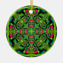 Green 2 Designs in 1 Christmas Ornament