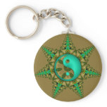 Green 2 YinYang Keychain