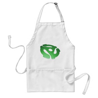 Green 3D 45 RPM Adapter Apron by wheedesign