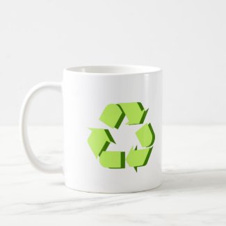 Green 3D Recycle mug