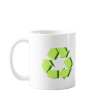 Green 3D Recycle mugs by original_designs Green 3D Recycle mugs