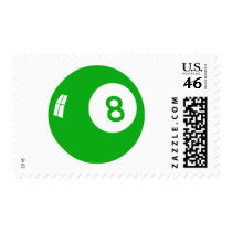 Green 8 Ball! Stamp