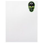 green 8 ball skull customized letterhead