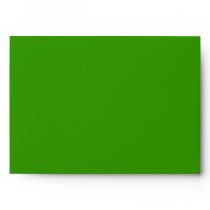 Green A7 Scrollwork Monogrammed Envelopes