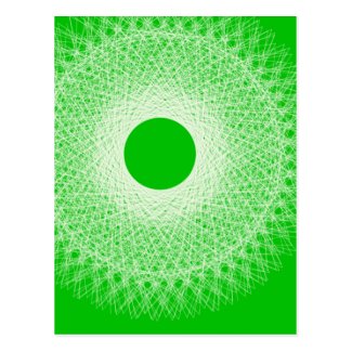 green abstract art will blow your mind postcard