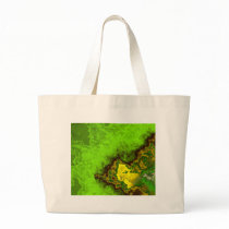 Green Abstract Blob Tote Bags