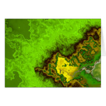 Green Abstract Blob Greeting Card