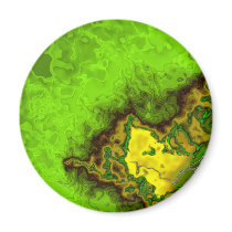 Green Abstract Blob Refrigerator Magnet