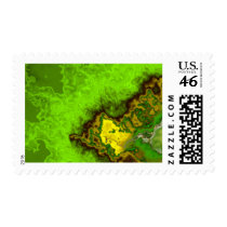 Green Abstract Blob Postage