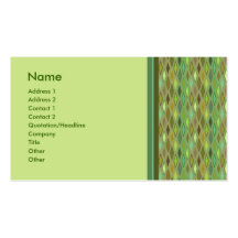 Green Abstract Diamonds Customizable Biz Cards Business Card Templates