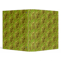 Green Abstract Digital Art Binder