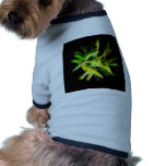 Green abstract flame dog shirt