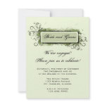 Green Abstract Floral Engagement Party Invitation