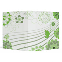 green abstract flowers notebook binders by dooni_notebooks green abstract flowers notebook binders