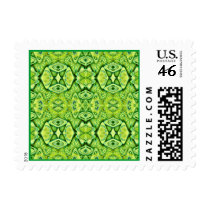 green abstract postage