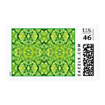 green abstract postage