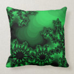 Green abstract retro throw pillow pillows