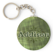 Green Addison Keychains