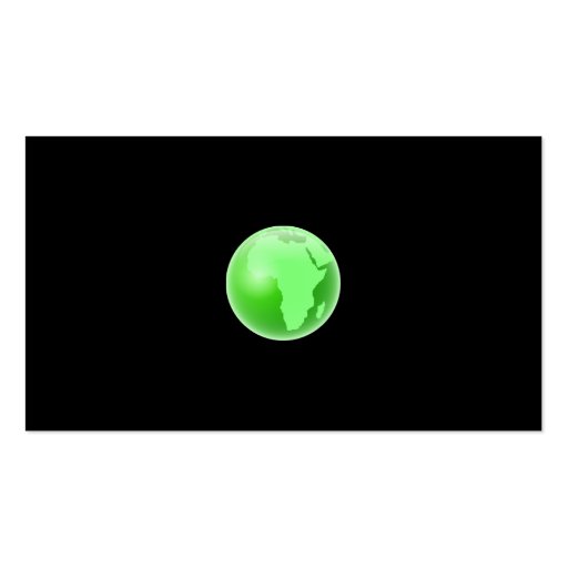 Green Africa Globe, Your Name Here, Business Card (back side)