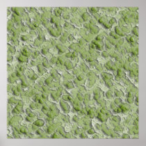 Green algae effect pattern. poster