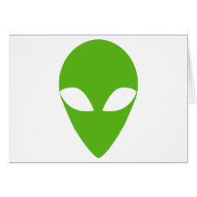 GREEN ALIEN CARD