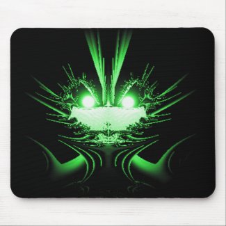 Green Alien Creature Fractal Mousepad mousepad