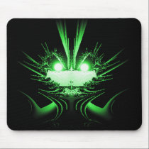 Green Alien Creature Fractal Mousepad mousepads