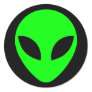 Green Alien Head Stickers