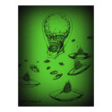 Green alien posters