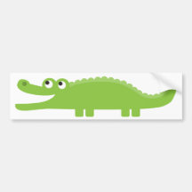 Green Alligator Bumper Stickers