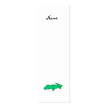 Green alligator business card template