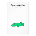 Green alligator custom stationery