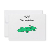 Green alligator personalized announcement