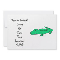 Green alligator custom announcements