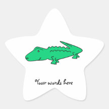 Green alligator stickers