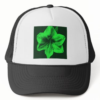 Green Amaryllis zazzle_hat
