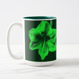 Green Amaryllis zazzle_mug